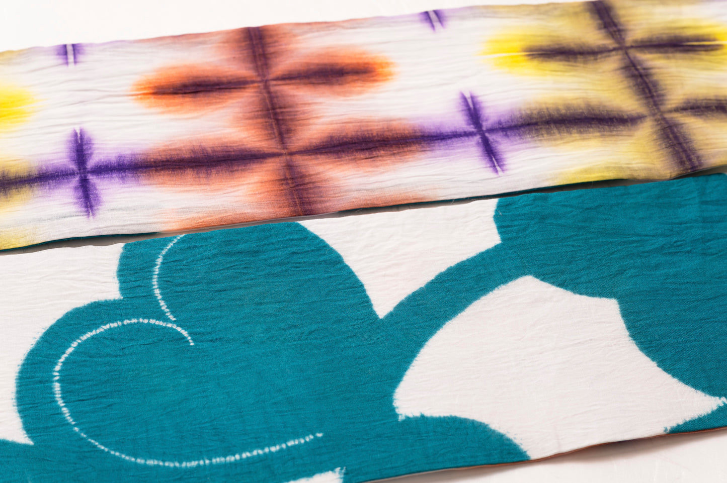 【藤井絞】綿麻リバーシブル半幅帯