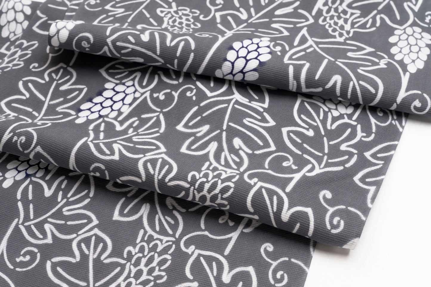 【保多織】綿ゆかた〈反物〉葡萄紋