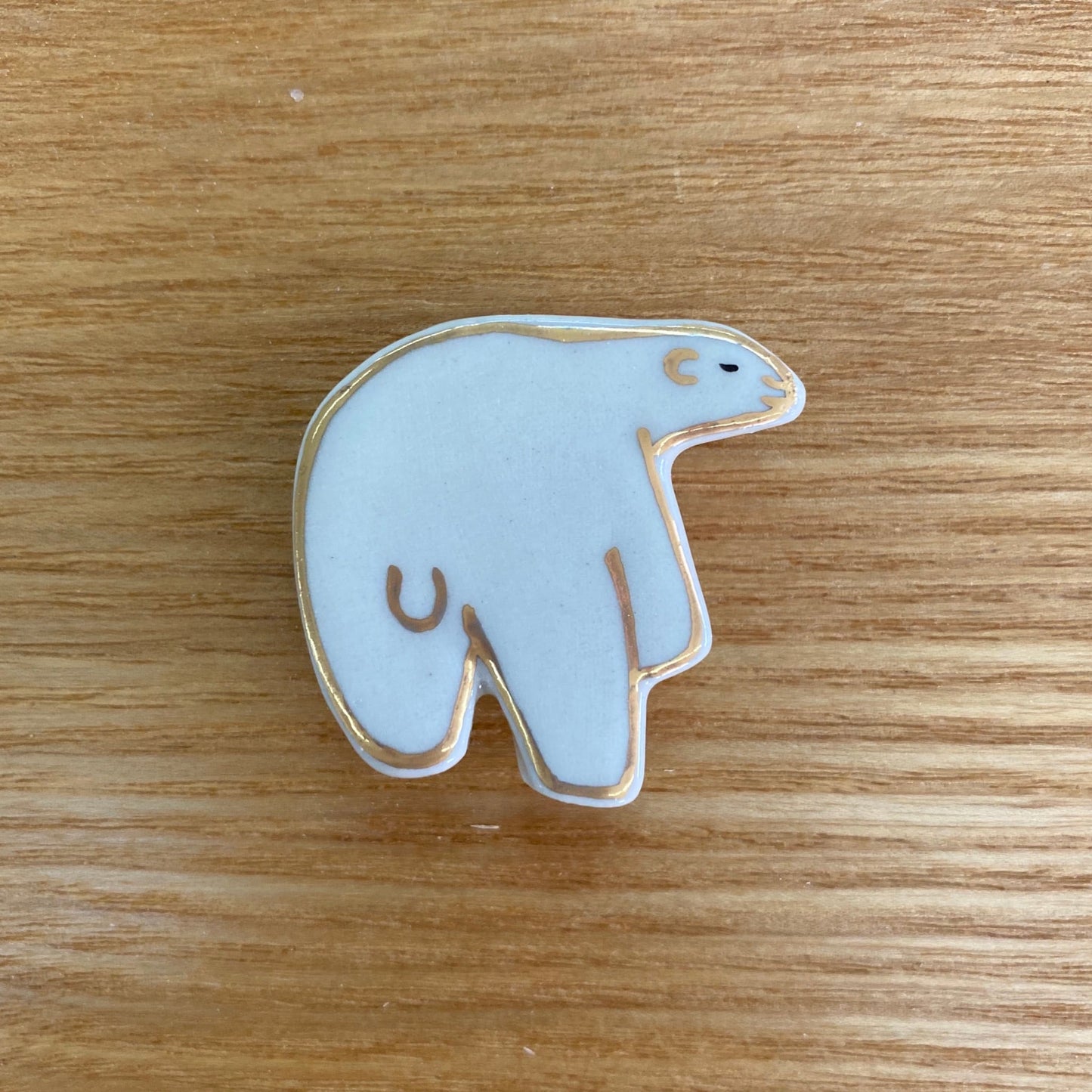 五福 シロクマ帯留め