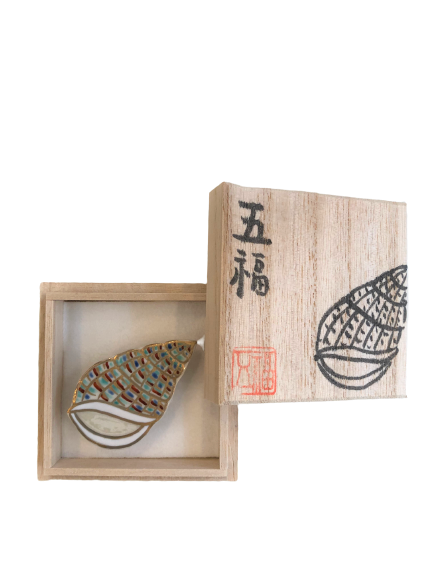 五福 貝帯留め
