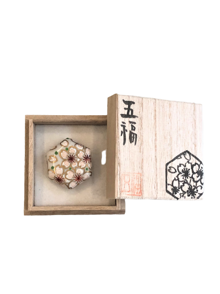 五福 桜六角帯留め