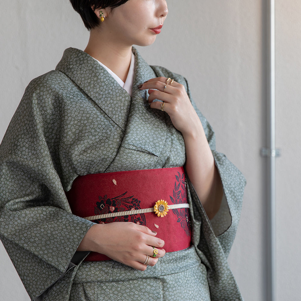 数-SUU- ヒマワリ帯留め