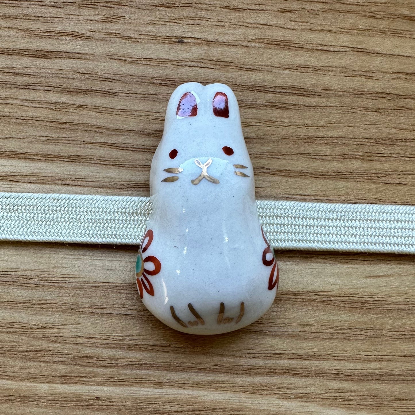 五福 張子うさぎ帯留め