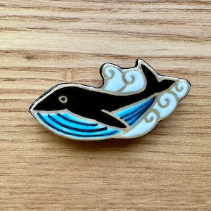 五福 クジラ帯留め