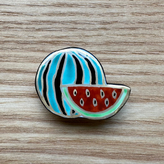 五福　西瓜帯留め