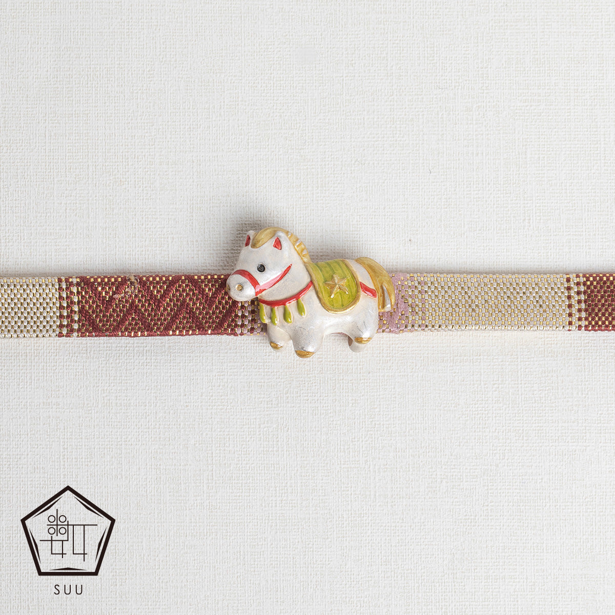 【SUU】午張り子帯留め