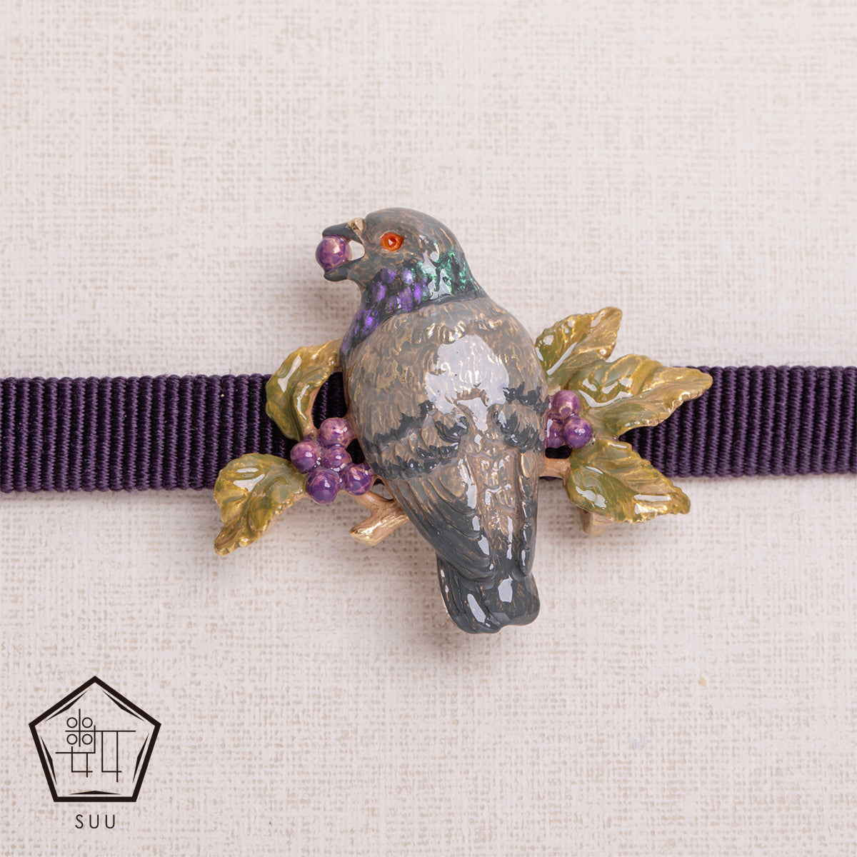 【SUU】カワラバト帯留め