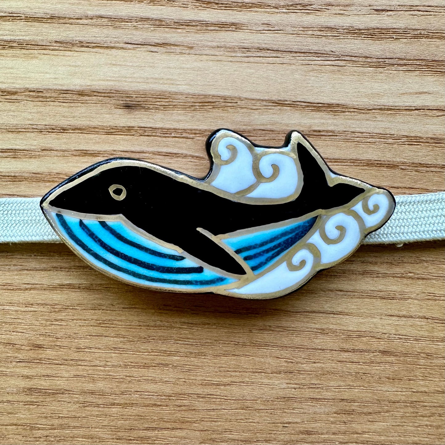 五福 クジラ帯留め