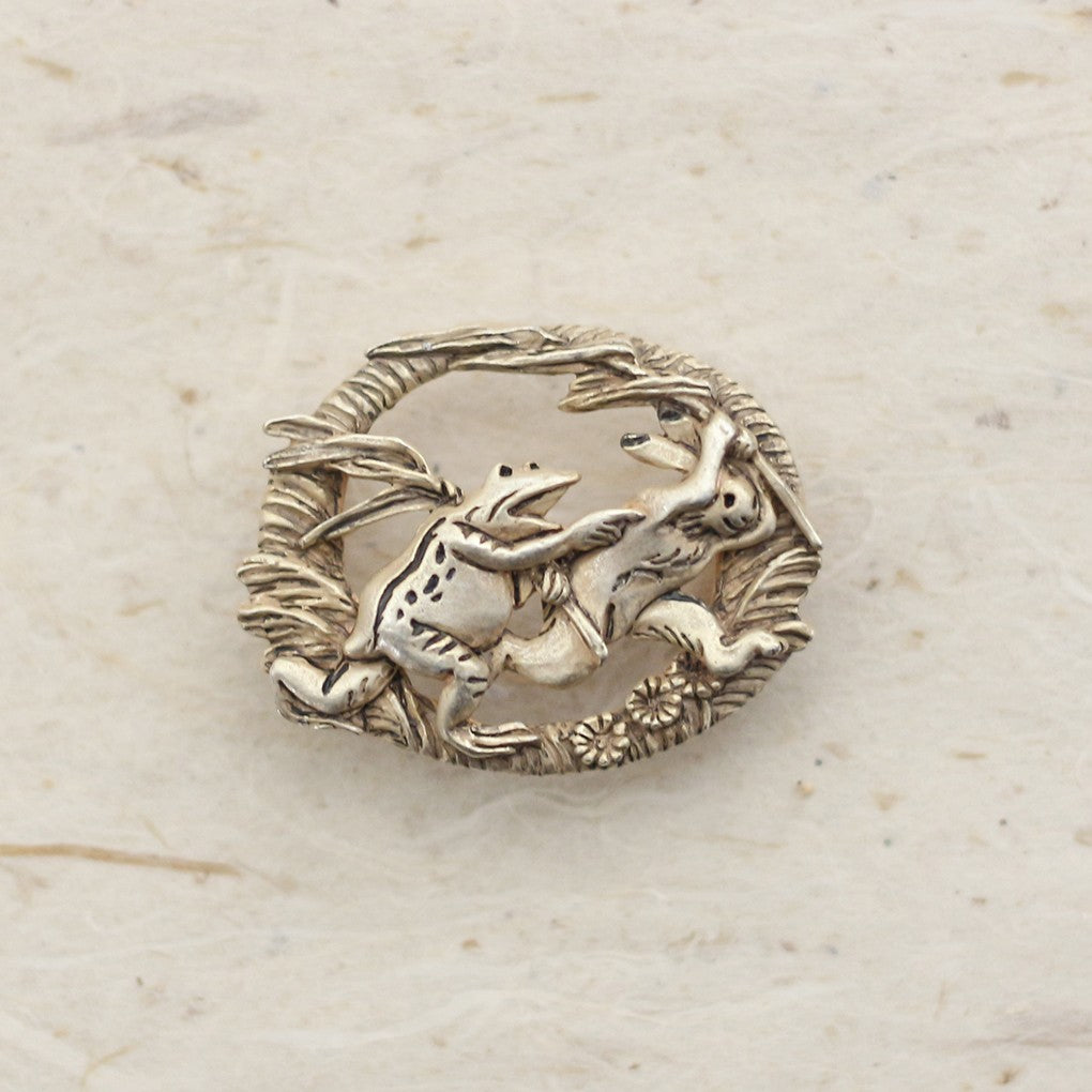 【SUU】<鳥獣戯画>追いかけっこ帯留め