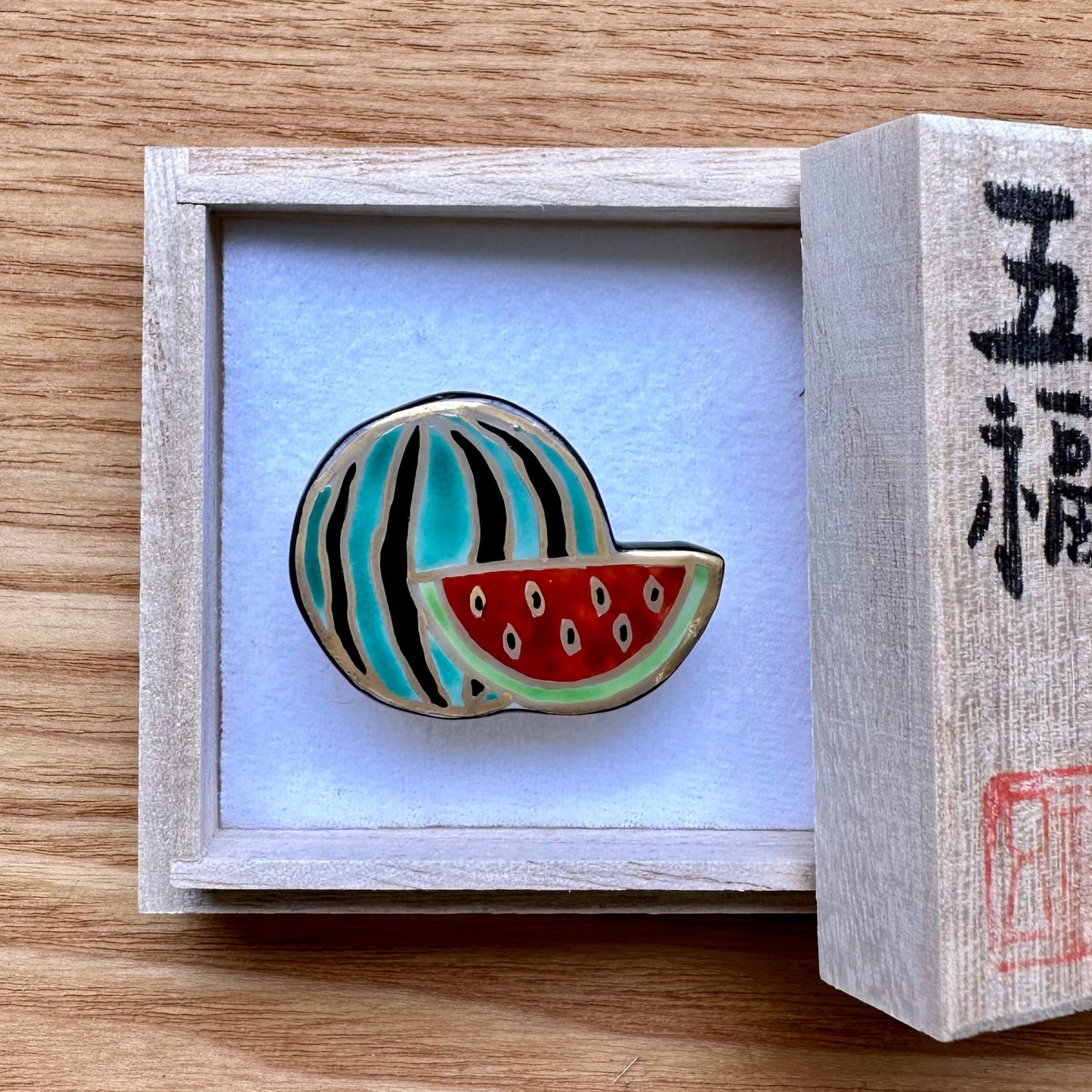 五福　西瓜帯留め