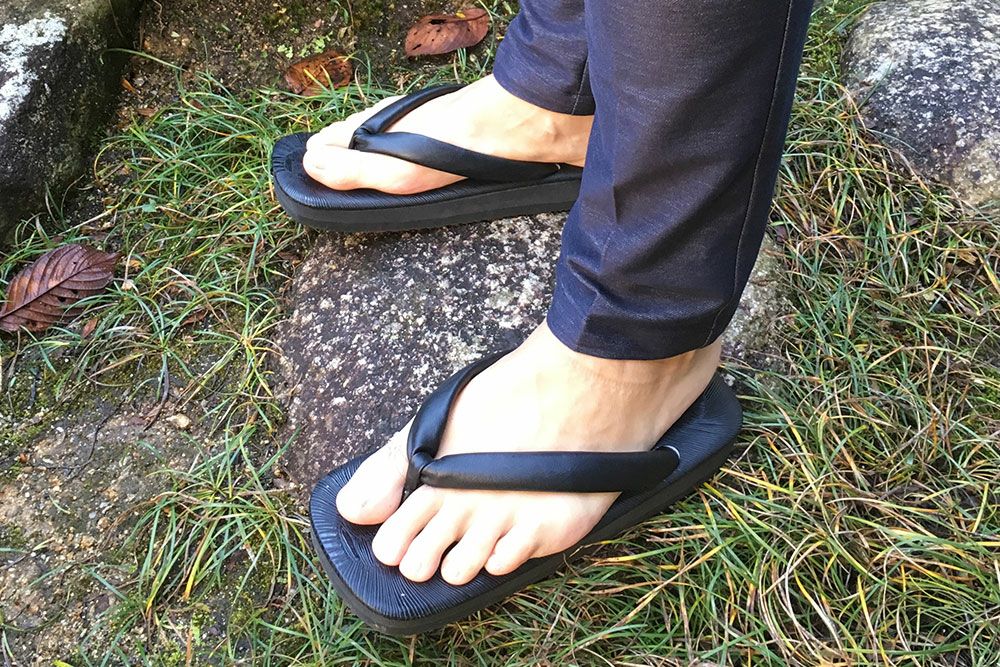 雪駄 "凜輝"-rin- 【メンズ】｜H4405｜漆黒 L