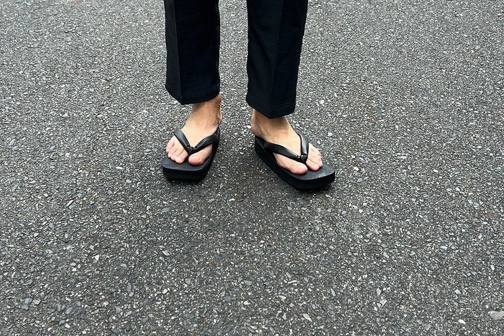 雪駄 "凜輝"-rin- 【メンズ】｜H4405｜漆黒 L