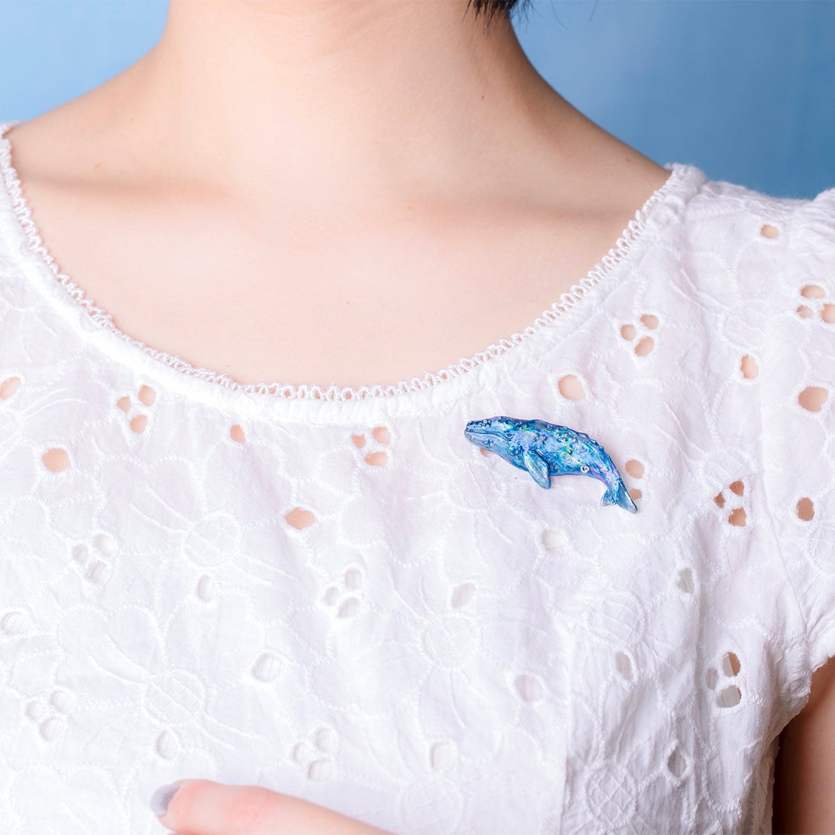 【ﾊﾟﾙﾅｰﾄﾎﾟｯｸ】コククジラの夢ブローチ