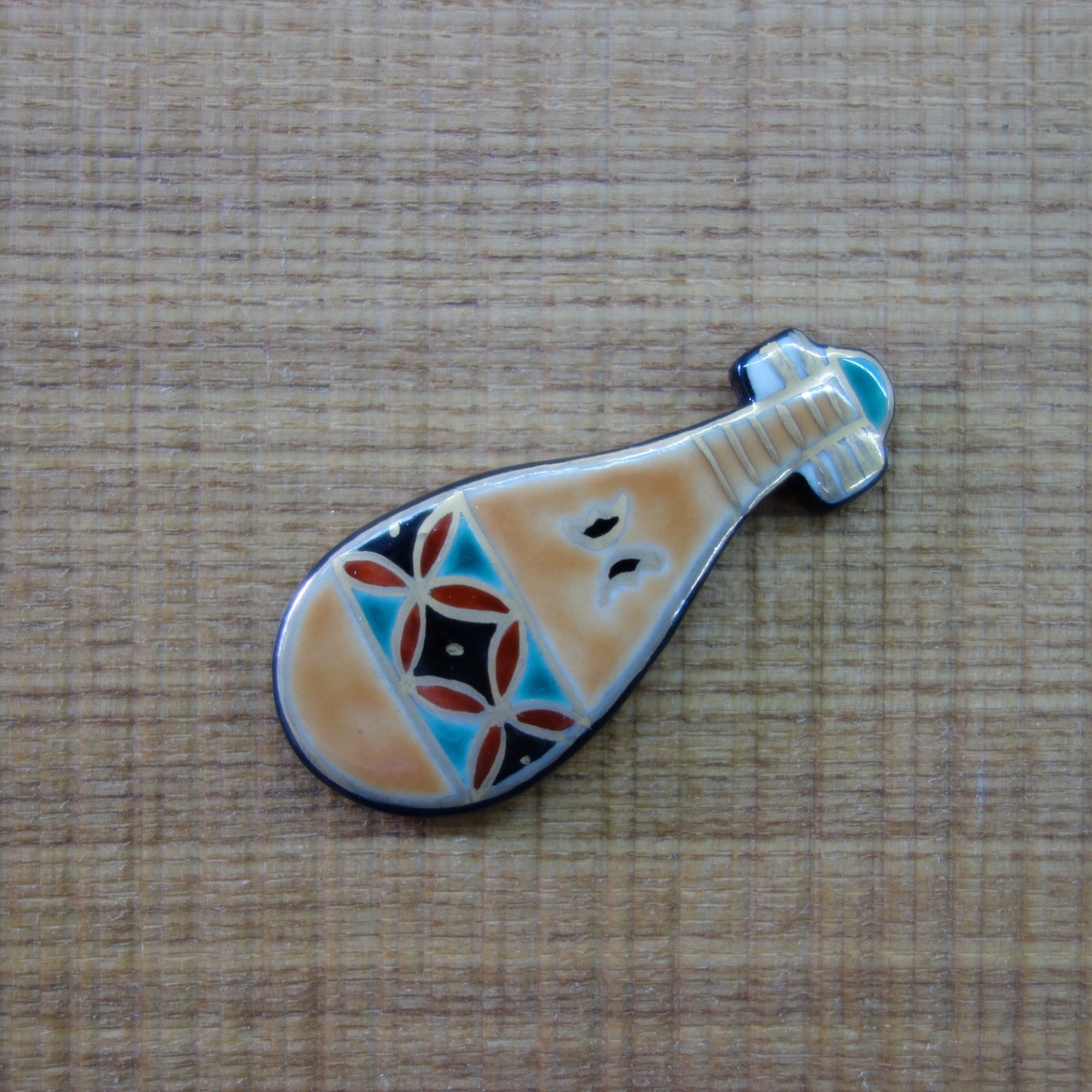 五福　 琵琶帯留め