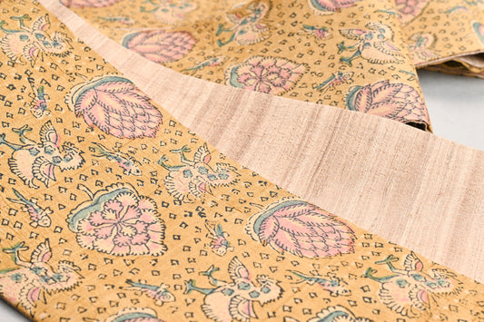 ｷﾞｬﾗﾘｰ凜　半巾帯（ﾆﾜﾄﾘとお魚の更紗天空の寺院）